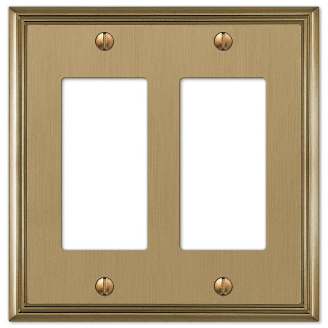 Metro Line Brushed Bronze 2 Rocker (GFI)
