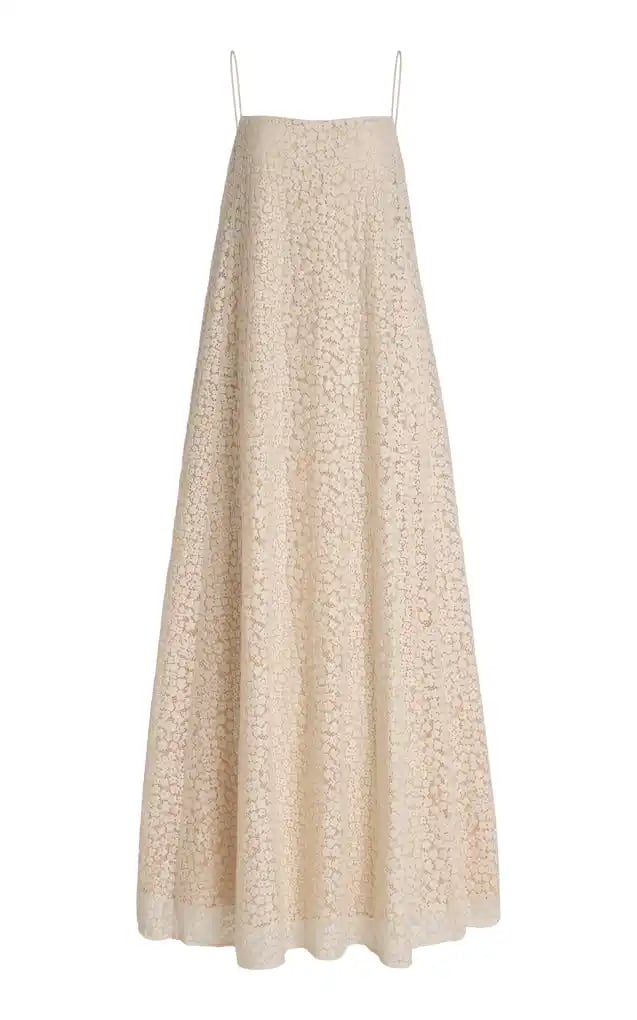 STAUD - Delfina Crocheted Cotton-Blend Maxi Dress - Ivory - M