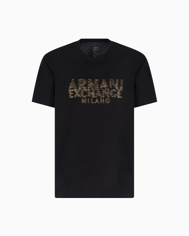 Regular fit T-shirt with blurred logo effect