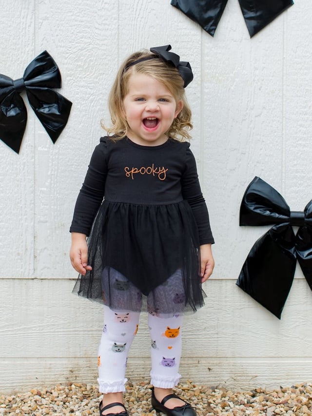 Long Sleeve Tulle Skirted Romper