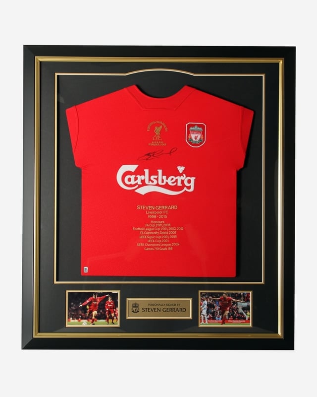 LFC Gerrard Honours Framed Shirt