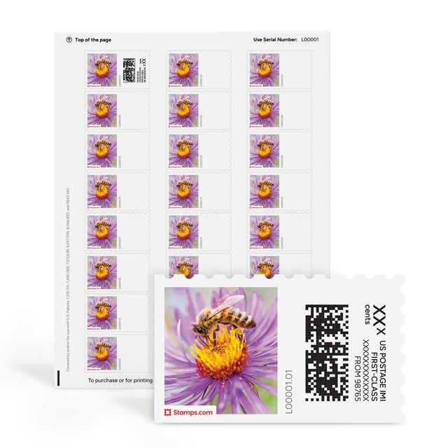 Spring Honeybee NetStamps Sheets