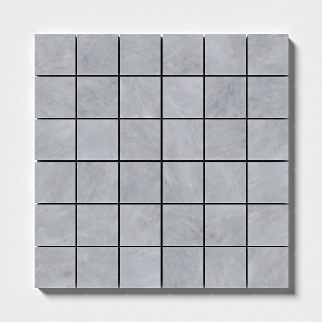 Bardiglio Light Honed 2x2 Marble Mosaic 12x12