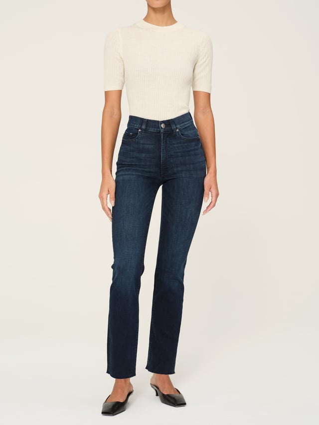Halle Straight High Rise Instasculpt 29" Jeans | Mediterranean