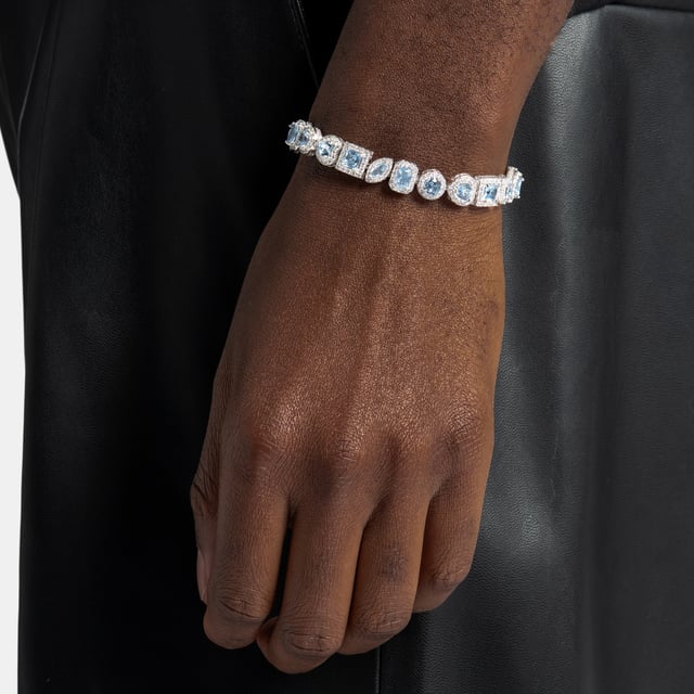 Blue Multi Cut Tennis Bracelet