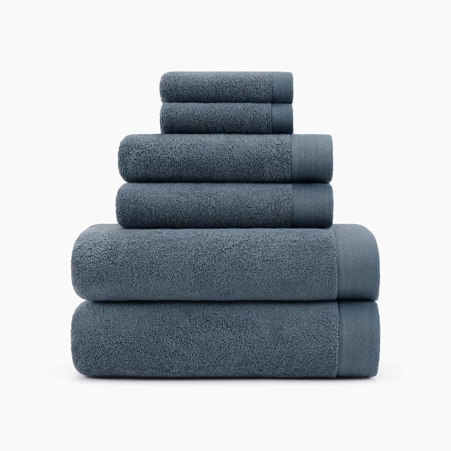 Organic Everyday Towel - Aegean Blue
