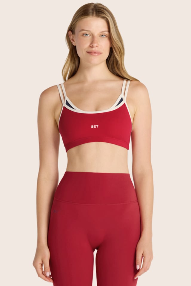 AIRLUXE™ BREATHE LAYERED MOVE BRA - LADYBUG