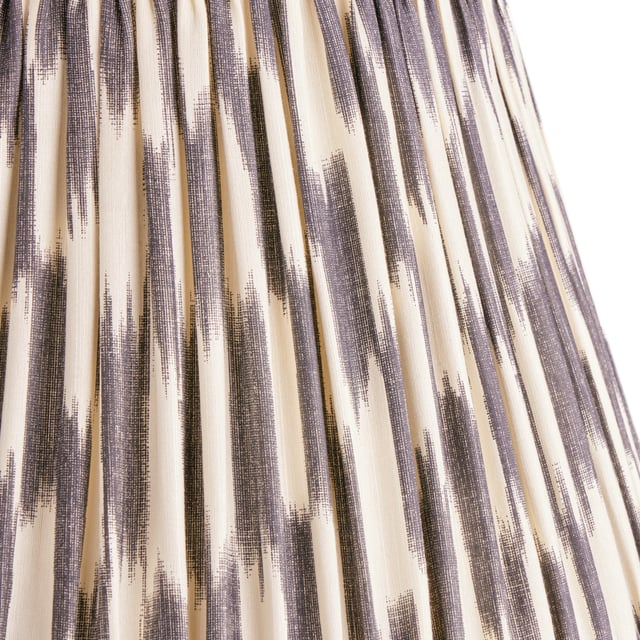 40cm straight empire silk ikat shade in black and cream Atlas