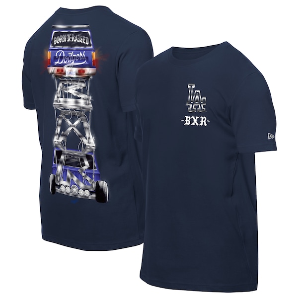 Men's Los Angeles Dodgers  New Era Navy Born x Raised Car Graphic T-Shirt