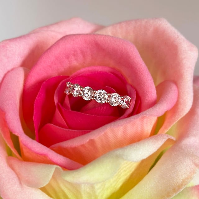 2 ctw Half Eternity Band - Rose GP