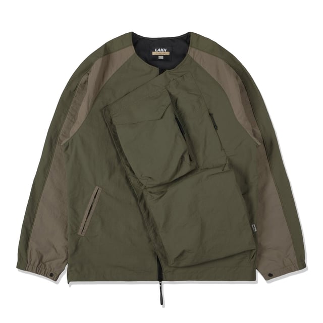 LAKH Men Slanted Pockets Functional Jacket Olive SPFJ-OLIV