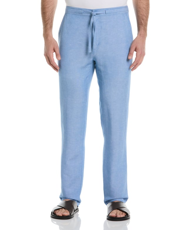 Linen-Blend Core Drawstring Pants