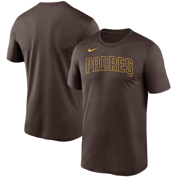 San Diego Padres Nike Wordmark Legend Performance T-Shirt - Brown