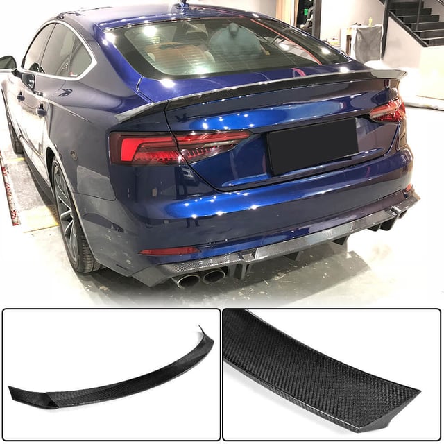 Audi A5 Sline S5 B9 Sportback 2017-2021 Rear Trunk Spoiler Carbon Fiber