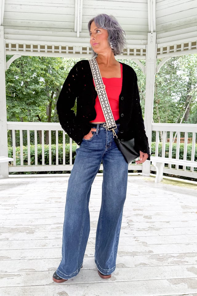 The Elly from Lovervet: High-Rise Tummy Control Wide Leg Denim