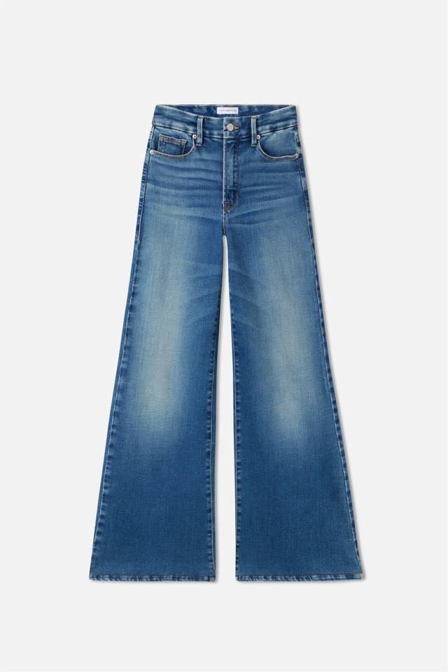SOFT TECH GOOD WAIST PALAZZO JEANS | INDIGO986