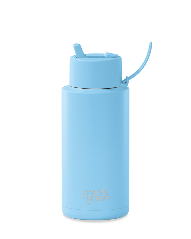 Ceramic Reusable Bottle - 34oz / 1,000ml - Sky Blue