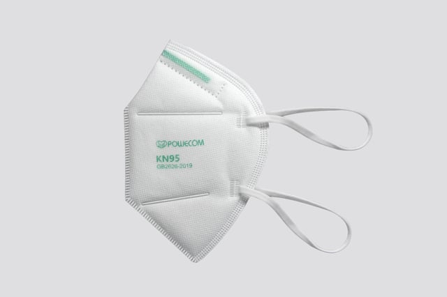 White Powecom® KN95 Respirator Face Mask - Headband Style - 10 per pack- Made to the NEW GB2626-2019 Standard with Better Breathability