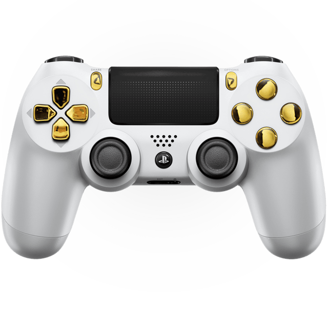 WHITE GOLD PS4 CUSTOM MODDED CONTROLLER