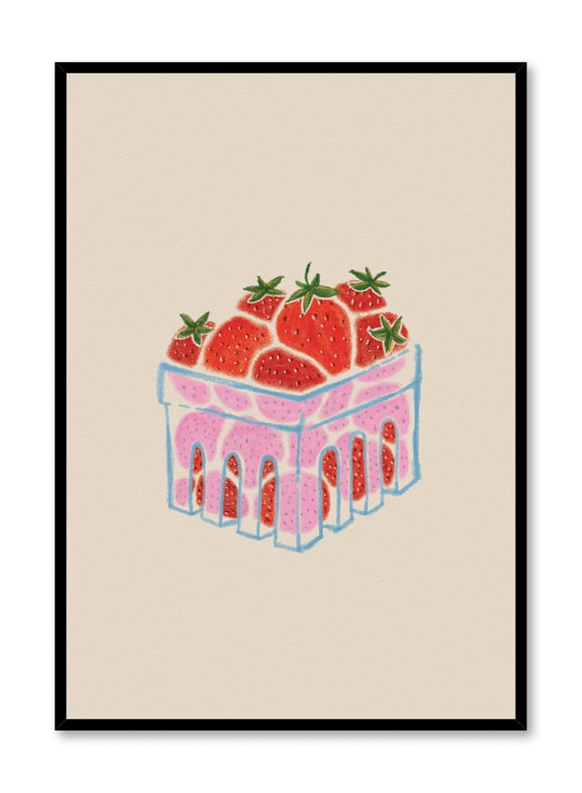 Panier de fraises, Affiche