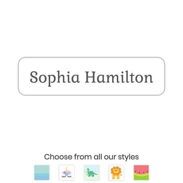Custom Small Rectangle Name Labels