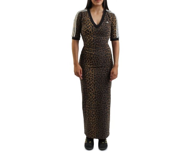 Adidas Leopard V-Neck Maxi Dress JW2773 - Karmaloop