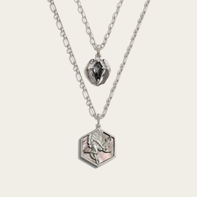 The Morrigan Raven Necklace Set