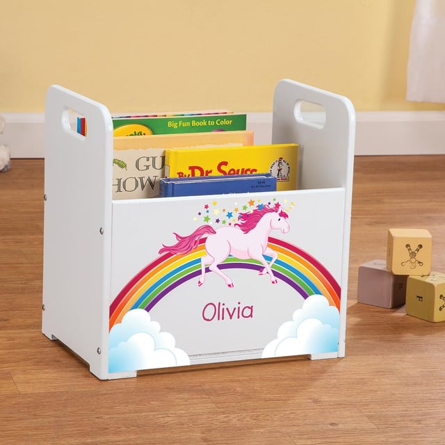 Personalized Unicorn Books Caddy