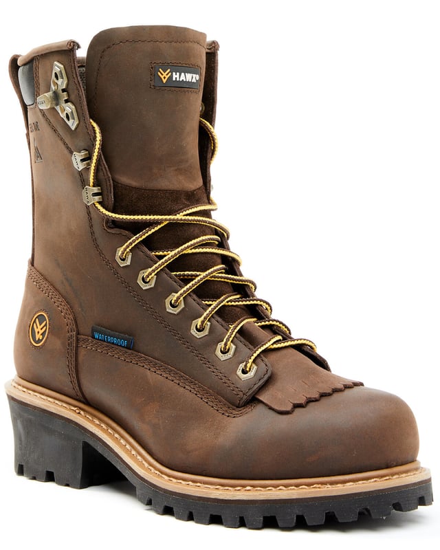 Product Name:  Hawx Men's 8" Waterproof Logger Boots - Steel Toe
