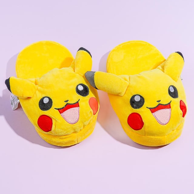 Pokemon Happy Pikachu Fluffy Slippers