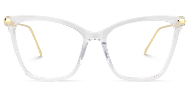 Hilary - Butterfly Crystal Clear Glasses