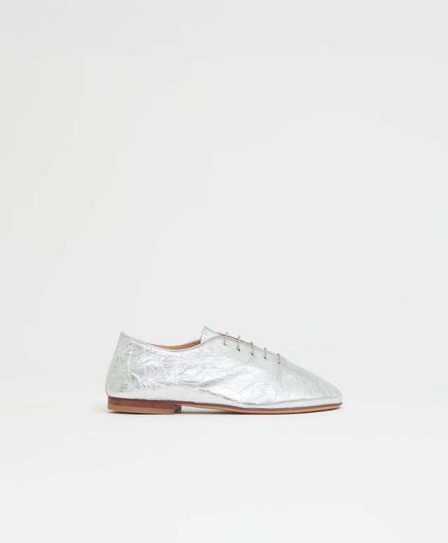 Oxford Ballerina - Crinkled Silver