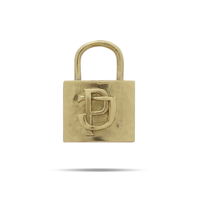 Intertwined Initials Lock Pendant