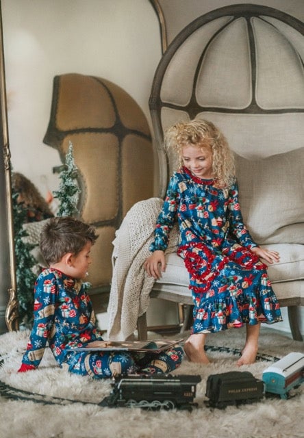 Christmas Train Swirl Gown Pre-order