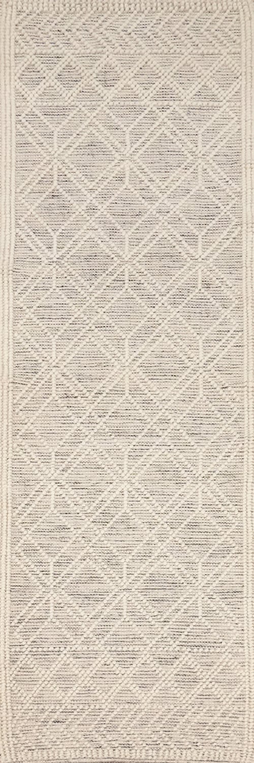Dark Blue Gabbeh Oriental Runner Rug 2x9