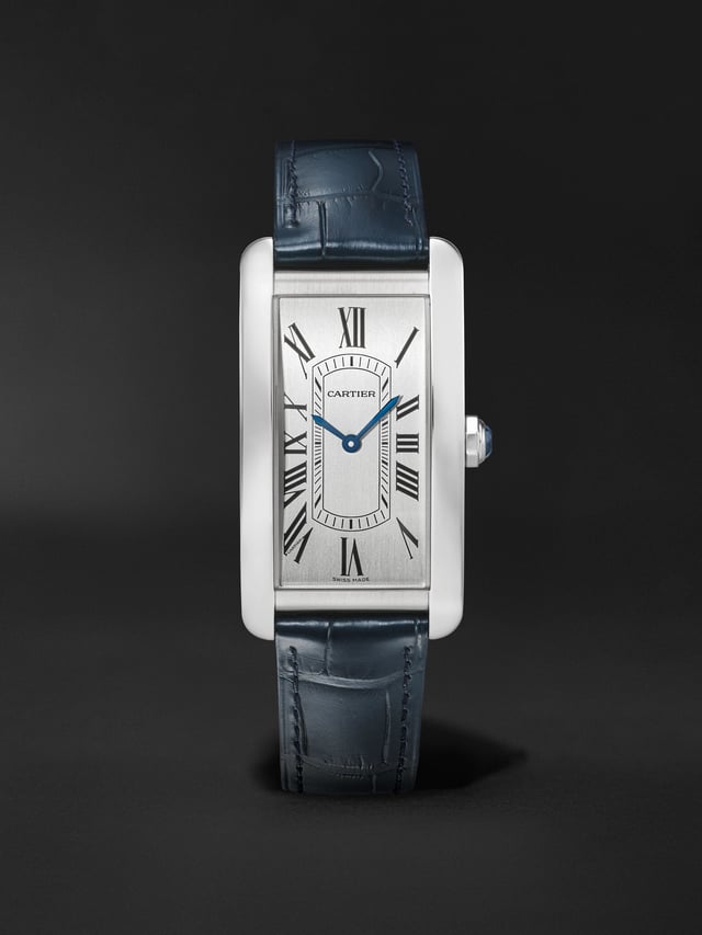 Tank Américaine Automatic 44.4mm Stainless Steel and Alligator Watch, Ref. No. CRWSTA0083 - white - One Size