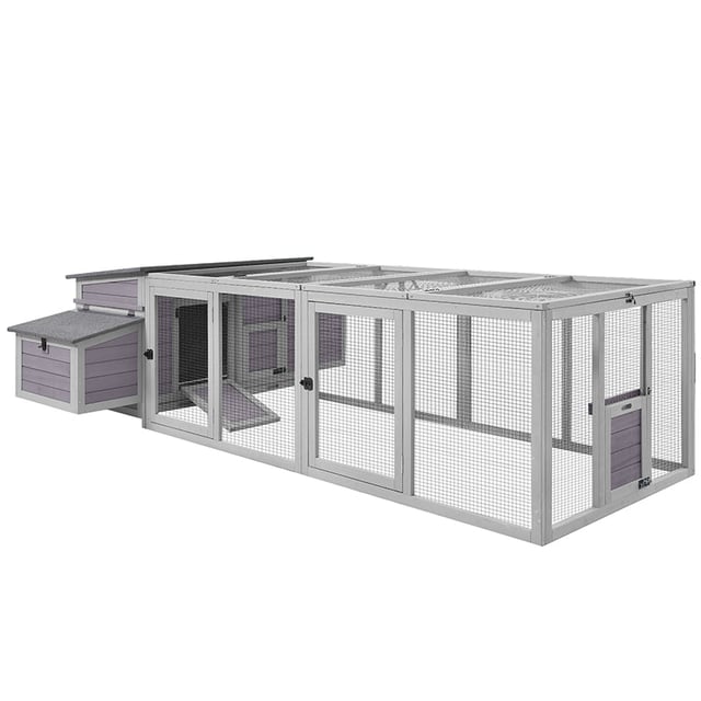 Aivituvin-AIR45 Large Hen House with Run for 4-6 Chickens