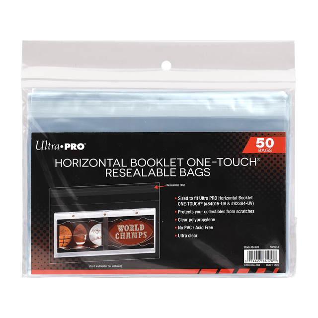 Horizontal Booklet ONE-TOUCH Resealable Bags (50ct)