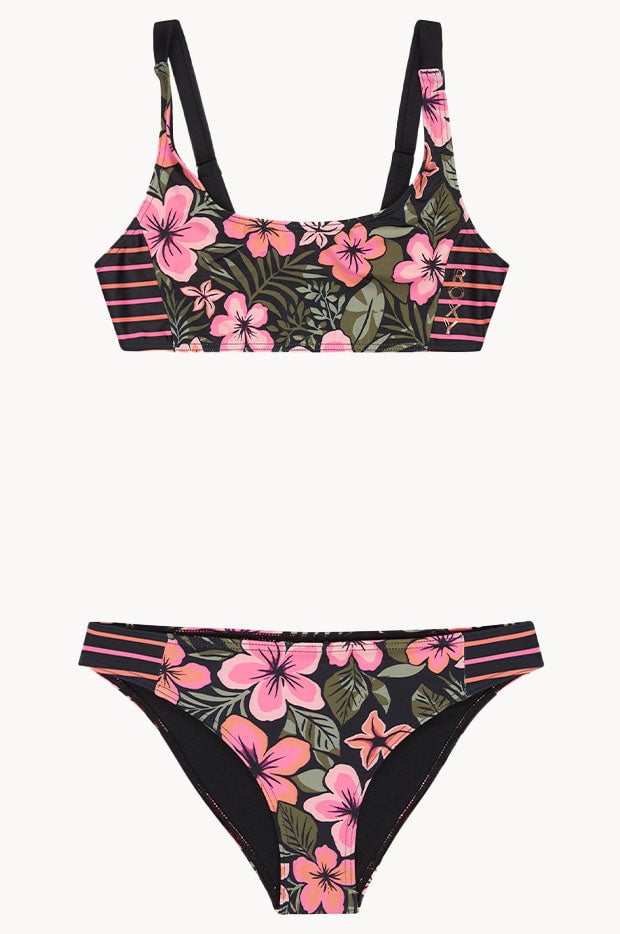 Girls Active Floral Bralette Set