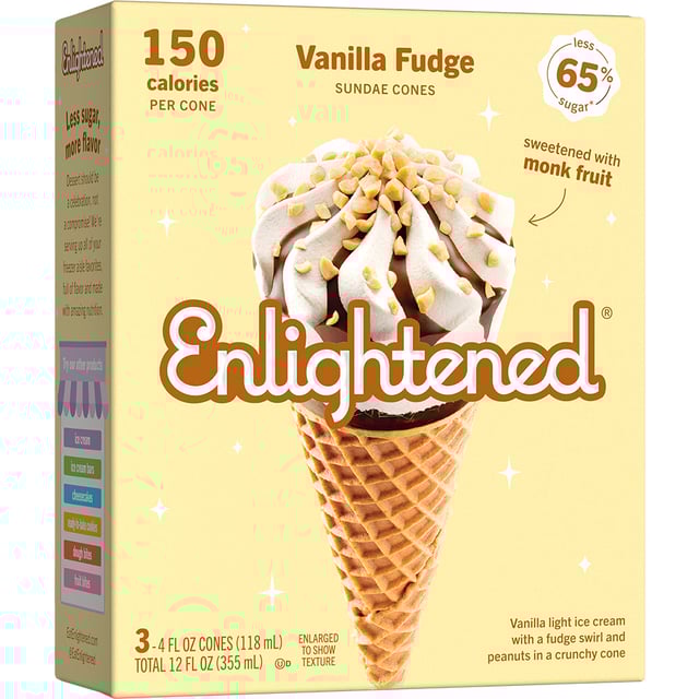 Vanilla Fudge Ice Cream Sundae Cones
