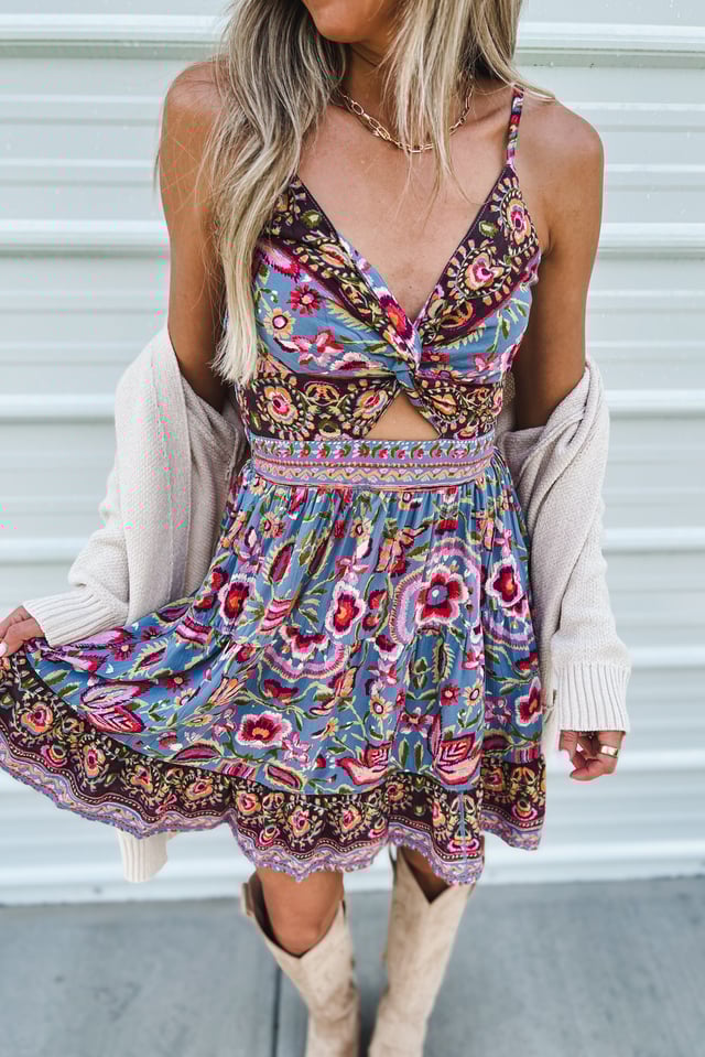 Twist Front Cut Out Sundress