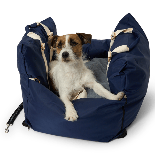 Dog Waterproof Travel Car Seat Bed Navy