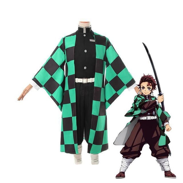 Demon Slayer Kimetsu no Yaiba Tanjiro Kamado Kimono Cosplay Costumes