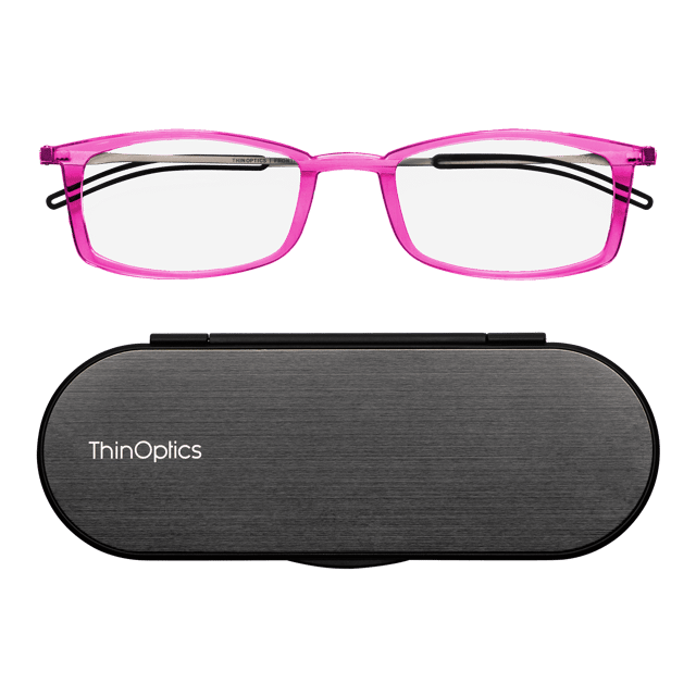 Pink Brooklyn Full Frame Reading Glasses + Milano Case