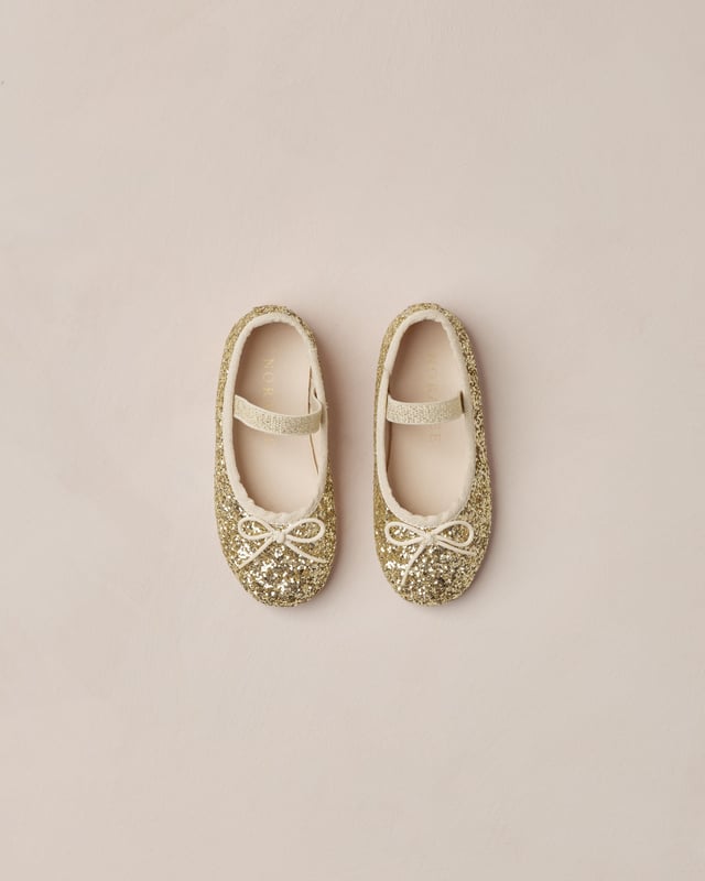 Ballet Flats | Silver Sparkle