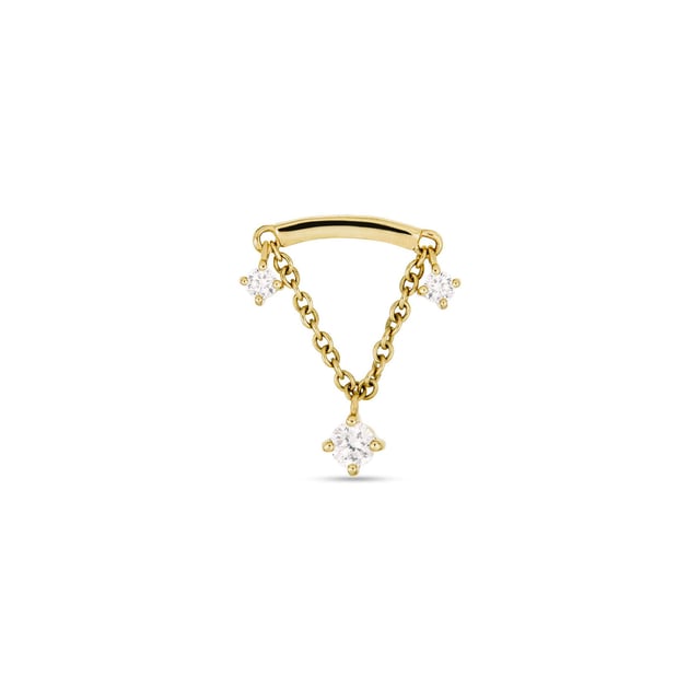 Lab-Created Diamond Fontaine Push Pin Flat Back