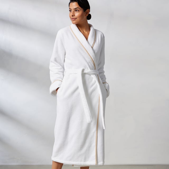 Turkish Cotton Piped Robe