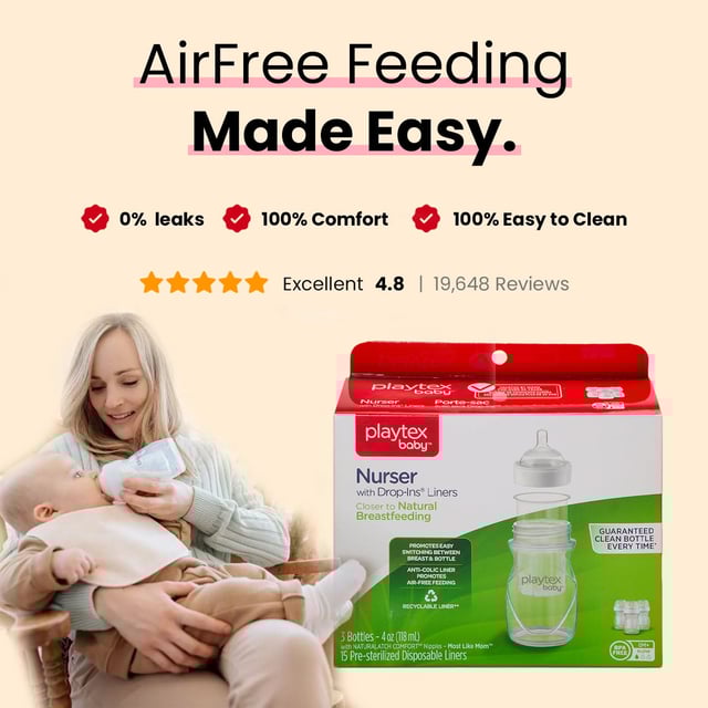 Playtex Baby™ Nurser Bottles with Drop-Ins® Liners - 3 Pack 8 oz Free Product Bundle