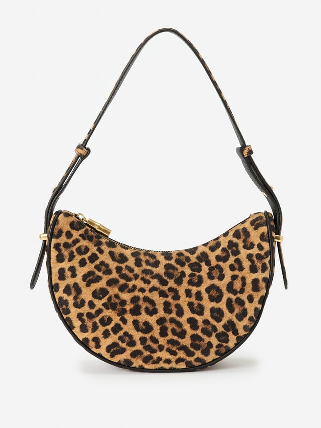 Brown/Multi Leopard Mezzaluna Handbag | Women's Scarves | J.McLaughlin