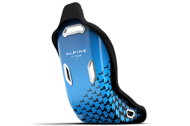 Hybrid Formula & GT Position Fiberglass Seat - Alpine Livery